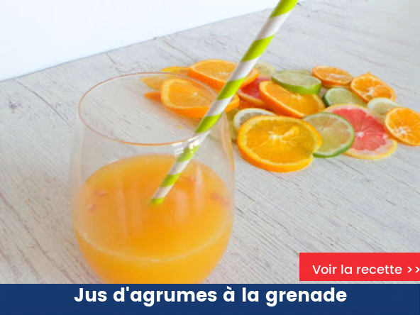 Jus d'agrumes à la grenade